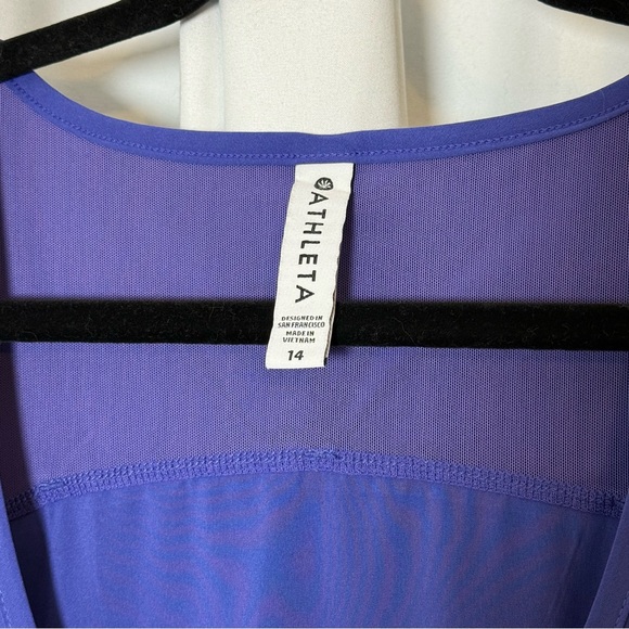 Athleta Expedition Skort Dress Romper Mesh Shorts Size 14 Blue - Picture 5 of 16